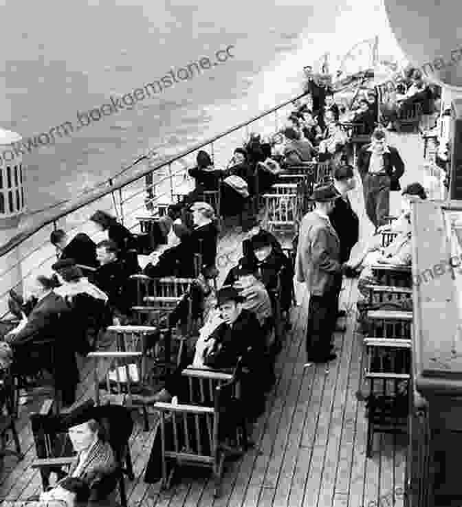 A Black And White Photograph Of A Group Of People Standing On The Deck Of A Ship, Looking Out At A Vast Expanse Of Water. The People Are Dressed In Warm Clothes And Hats, And They Are All Looking In The Same Direction. The Sky Is Cloudy And Overcast, And The Water Is Choppy. River Of No Reprieve: Descending Siberia S Waterway Of Exile Death And Destiny