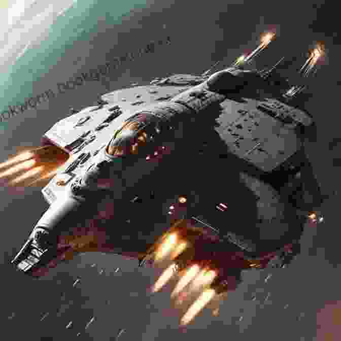 A Futuristic Spaceship Engaged In An Intense Space Battle, Surrounded By Explosions And Debris. Darkspace Renegade: The Complete Series: 1 6: (A Military Sci Fi Box Set)