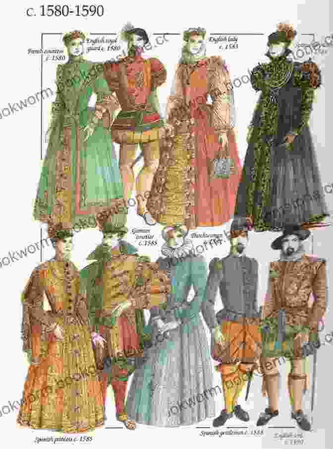A Group Of People Dressed In Medieval Costumes From Different Time Periods, Showing The Evolution Of Fashion Over Time. Medieval Costume In England And France: The 13th 14th And 15th Centuries (Dover Fashion And Costumes)