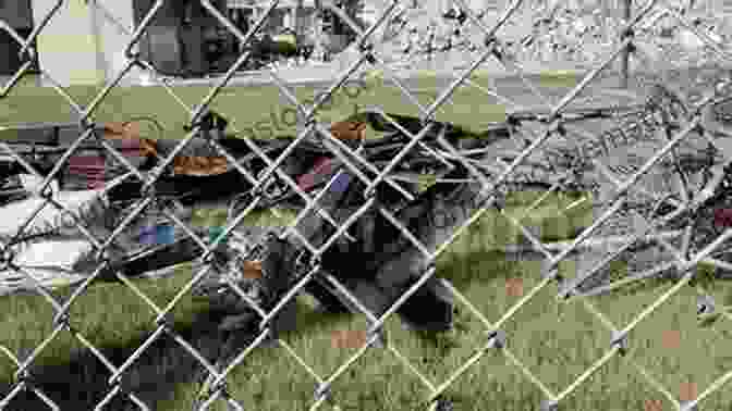 A Junkyard Dog Behind A Chain Link Fence, Guarding A Pile Of Scrap Metal Beware The Dog: Junkyard Dogs 1