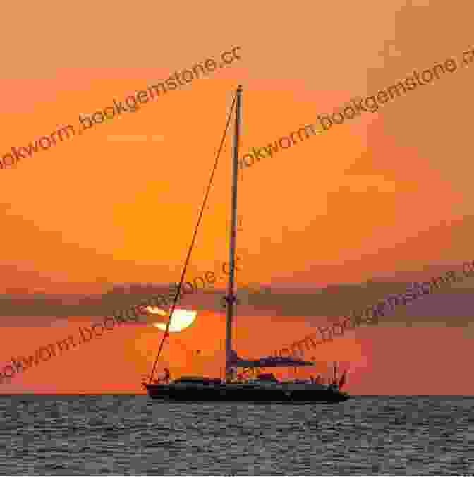 A Lone Sailboat Sails Across A Calm Sea, With The Sky Ablaze With Color. Reflection Vol 3 ~The Sea Where The Heavens And The Earth Connect~ (Photo Book 28)