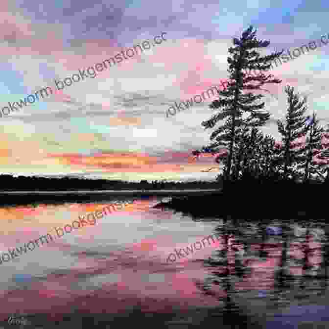 Abstract Nature Painting Depicting A Reflection Of Trees In A Serene Lake NATURE AS ART TWO: Photography And Abstractive Nature Paintings Of Marques Vickers