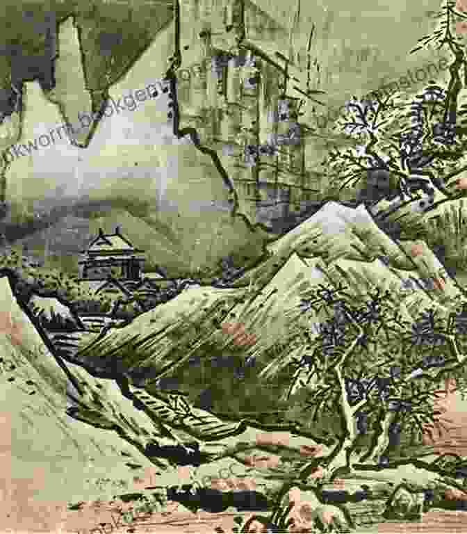 An Ancient Suiboku Painting Depicting A Serene Landscape With Mountains And Trees Japanese Ink Painting: Lessons In Suiboku Techniques