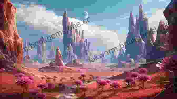 An Image Depicting An Alien Landscape With Vibrant Flora And Towering Mountains. The Sky Is Filled With Swirling Nebulas And Distant Stars. Joan And The Juggernaut: A SciFi Alien Romance (Alien Abduction 10)