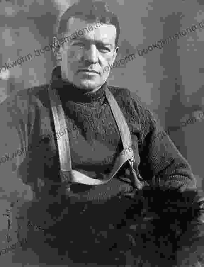 Portrait Of Sir Ernest Shackleton, Showing A Determined Expression, Wearing A Fur Lined Coat And Hat. South Ernest Shackleton